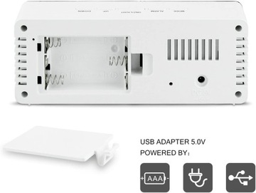 ЭЛЕКТРОННЫЕ СВЕТОДИОДНЫЕ ЧАСЫ БУДИЛЬНИК ЗЕРКАЛО БУДИЛЬНИК