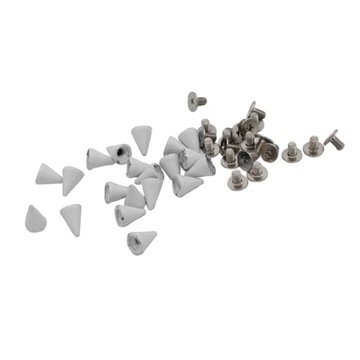 20 zestawów/worek Aluminiowe ćwieki Punk Rock Nitowane szpilki do Craft White