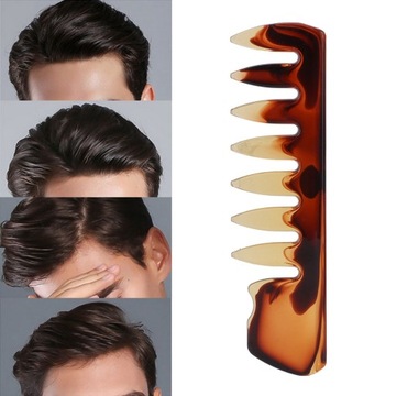 Ретро-мужская смоляная расческа с широкими зубьями