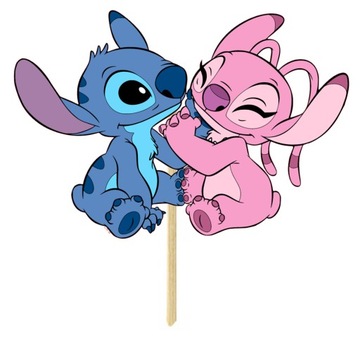 ТОППЕРЫ ТОПЕРЫ ДЛЯ ТОРТА ЧАШКИ УКРАШЕНИЯ ЛИЛО И СТИТЧ STICK STITCH 8 шт.