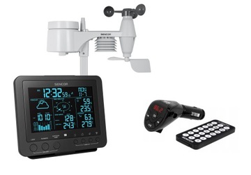 Stacja pogody meteo Sencor SWS 9700 5w1 wiatr temp + transmiter gratis