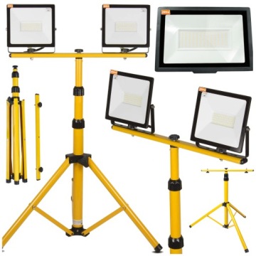 Halogen Naświetlacz LED 2x 200W + Statyw Budowlany