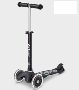 Micro - Hulajnoga dla dzieci Mini Deluxe Eco LED - Czarna