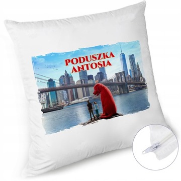 PODUSZKA CLIFFORD CZERWONY PIES TWOJE IMIĘ PREZENT Z2