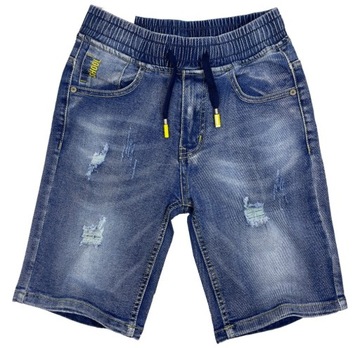 SPODENKI JEANS w gumkę TECTAN r 12 -146/152 cm