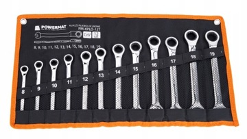 КЛЮЧИ НАКОЛЬНЫЕ С ТРЕЩОТКОЙ 8-19 12 ШТ.