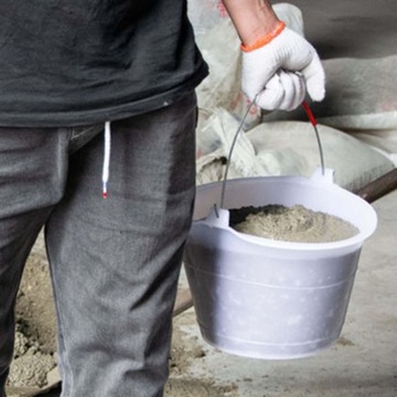 Переносные резиновые ведра белые