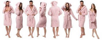 ХАЛАТ ЖЕНСКИЙ МЕДВЕДЬ С УШАМИ ПОДАРОЧНЫЕ ЦВЕТА