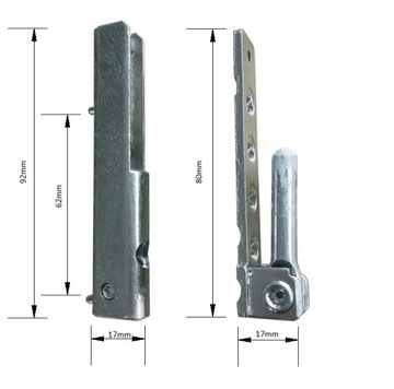 КОМПЛЕКТ ПЕТЛИ MACO ВЕРХНЯЯ НИЖНЯЯ ДЛЯ ОКОН