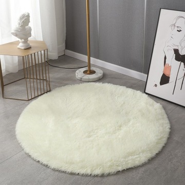 pluszowy dywan okrągły 100cm