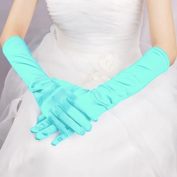 Banquet Gloves Satin Long Satin Vintage Weddi, 5XS