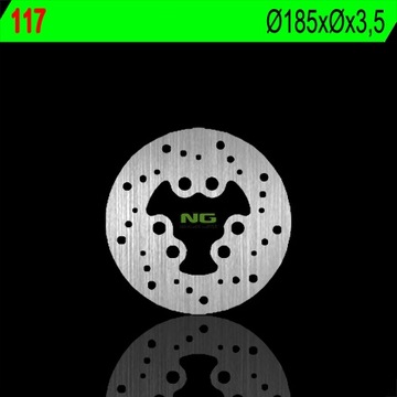 NG TARCZA HAMULCOWA TYŁ SUZUKI RMX 50 '97-'02 (185X3,5) (6X15,5MM) ()