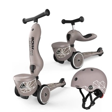 Hulajnoga dla dzieci Jeździk 2w1, Scoot and Ride, trójkołowa + kask XXS-S