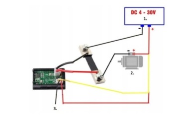 МОДУЛЬ ВОЛЬТМЕТРА 0–100 В АМПЕРМЕТР 100 А + ШУНТ