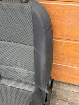 Audi A6 C6 priekinė dešinė sėdynė, juoda, dryžuota, keleivio – nuotrauka 8