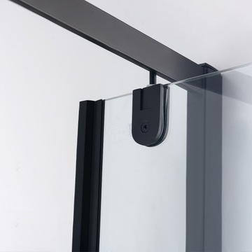 Черные дверцы душа Zoe 80 см 6 мм