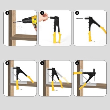 РУЧНОЙ ЗАКЛЕПОЧНИК ДЛЯ ЗАКЛЕПОК ПРОЧНЫЕ ЗАКЛЕПКИ С 4 КОНЦАМИ