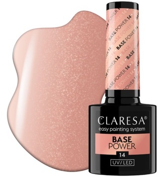CLARESA BAZA BASE POWER BEZKWASOWA BUDUJĄCA 14 NUDE RÓŻOWA LIPGLOSS NAIL