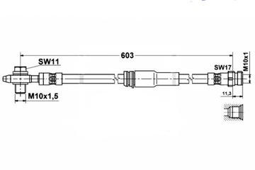 Przewody hamulcowe teflonowe w oplocie stalowym VW Passat B7
