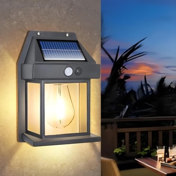 SOLAR WALL LAMP BULB Светодиодный настенный светильник MOTION AND DUSK SENSOR 600 lm