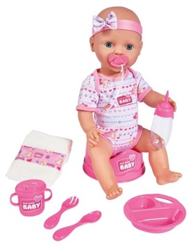 ФУНКЦИОНАЛЬНАЯ КУКЛА SIMBA NEW BORN BABY, пьющая мочу, 43 СМ