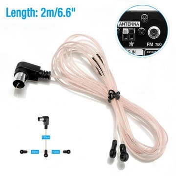 Antena FM 75 Ohm Wtyk męski typu F do-1827