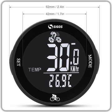 Беспроводной велосипедный счетчик водонепроницаемый ЖК -скорость спидометра