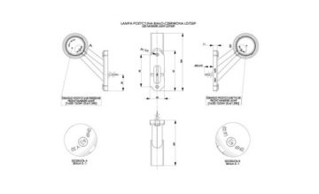 ПЕРЕДНИЙ/ЗАДНИЙ ГАБАРИТНЫЙ ФОНАРЬ СВЕТОДИОДНЫЙ ДИАГОНАЛЬНЫЙ
