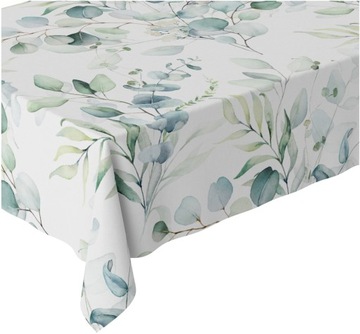 OBRUS PLAMOODPORNY 120x160 CM NA STÓŁ GŁADKI MATOWY GRUBY EUKALIPTUS 073