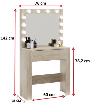 ТЮРЁМНЫЙ СТОЛИК С 12 СВЕТОДИОДАМИ И ЛАМПОЧКОЙ SONOMA T3 VISSION