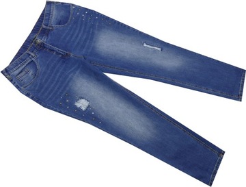 ULLA POPKEN_46_SPODNIE JEANS guma w pasie 472