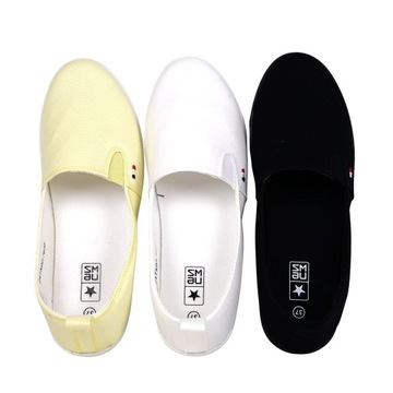 SLIP ON BUTY DAMSKIE TENISÓWKI WSUWANE BUTY SPORTOWE CZARNE WYGODNE