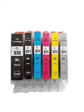 Komplet 6 szt. pg570 cli571 MG7750 TS8050 9050