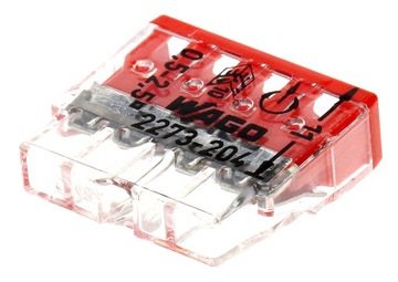 Быстроразъемный разъем Wago 2273-204 0,5-2,5 мм? / 4 1 шт.