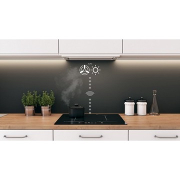 Okap kominowy złoty VDB EVOLUTION 90 CM Gold H2H łączność z płytą + płyta