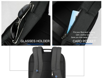 Большой, вместительный рюкзак для ноутбука с диагональю 18 дюймов Tigernu T-B3905 RFID USB графитовый