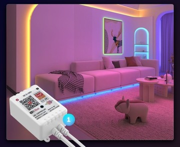 Taśma LED 5M RGB 5050 WiFi PILOT APLIKACJA TUYA MUZYKA ZESTAW 12V 30led/m