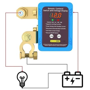 ZDALNY AUTOMATYCZNY WYŁĄCZNIK ODŁĄCZNIK AKUMULATORA AUTOMATYCZNE WYŁĄCZANIE