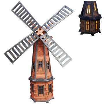 Wiatrak ogrodowy z ośwetleniem solar LED antracyt