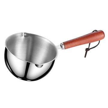 Mini Saucepan with Dual Pour Oil Melting Cooking Pot Stainless Steel 150ml