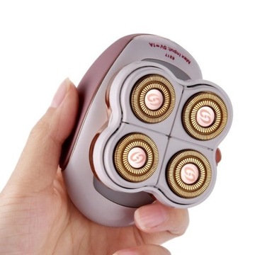 ДЕПИЛЯТОР ДЛЯ ТЕЛА ЖЕНСКАЯ МАШИНКА-ШАРВЕР С 4 НАСАДКАМИ, ПИТАНИЕ USB-СВЕТОДИОДА