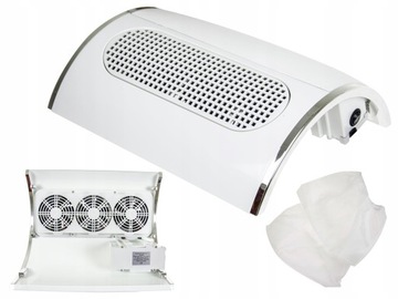 МОЩНЫЙ поглотитель пыли для маникюра, 3 вентилятора, 40 Вт