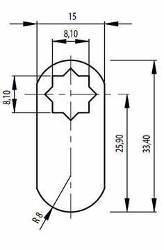 SISO SHORT МЕБЕЛЬНЫЙ ЗАМОК ДЛЯ ШКАФОВ