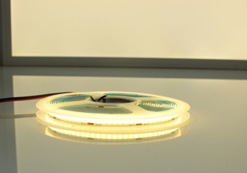Неоновая светодиодная лента COB 12В Теплая 5м Однородная
