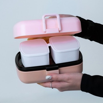 Lunchbox Breakfast Вставки 2 камеры со сто розовым 1150 мл змея