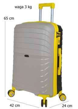 NOWOŚĆ 2024 ! Średnia walizka SunBag z polipropylenu model NOVA 65
