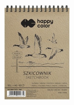 4674 Szkicownik Sketchbook A6 90g 80k HAPPY COLOR