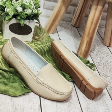 МОКАСИНЫ ЖЕНСКИЕ ИЗ НАТУРАЛЬНОЙ КОЖИ МЯГКАЯ СТЕЛКА размер 38