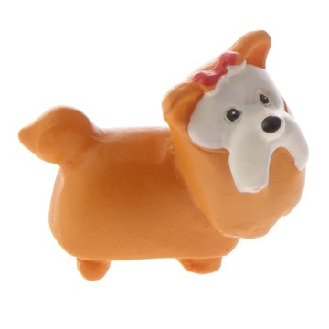 Миниатюрная фигурка собаки Ши-тцу в садовом горшке.