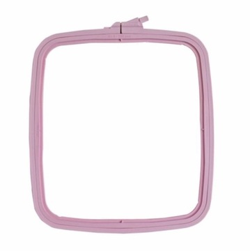 Plastikowy, turecki tamborek 28x25cm Nurge No.4, prostokątny, różowy, mocny